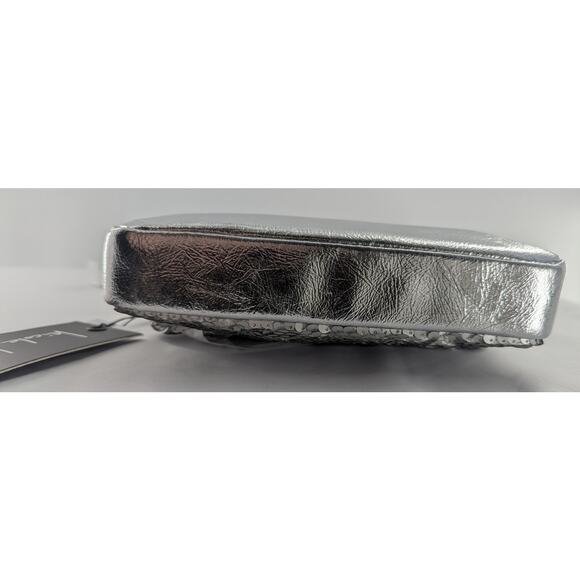 Silver Sequin Shoulder Bag Clutch Purse - Picture 5 of 12